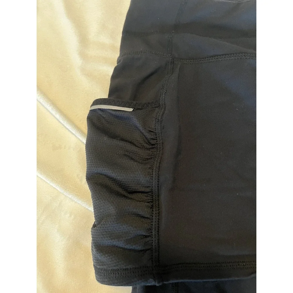 Athleta Elation‎ 2 In 1 Skirt Cropped Leggings Workout Black Size Small